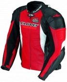 Clover куртка кожа RC-100 красно-черная