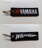 Брелок на ключи Yamaha Warrior, черно-белый, 10*3 см.