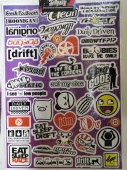 Praid Комплект виниловых наклеек "Sticker-boom JDM №8", 25*35 см