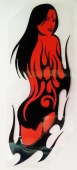 Praid наклейка "Красная девушка", светоотражающая, 13х8 см