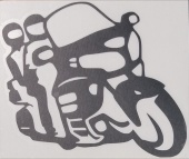 Praid Наклейка вырезанная "Biker (ПАРА)", 10*13см, черный