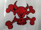 Praid наклейка "Красные кости", светоотражающая, 12х12 см
