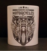 Кружка PresentPhoto American motorcycles, белая