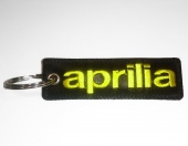 Брелок на ключи Aprilia, черно-желтый, 10х3 см.