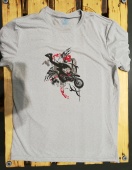 PresentPhoto футболка мужская "Мотоциклист", серая
