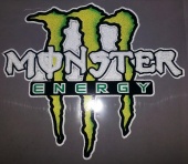 Praid наклейка "Монстр логотип", светоотражающая, 10х14 см