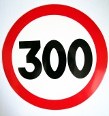 Praid наклейка информационные знаки "Ограничение скорости 300", 12х12 см