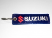 Брелок на ключи Suzuki GSX-R, сине-белый, 10х3 см.
