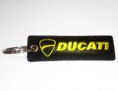 Брелок на ключи Ducati, черно-желтый, 10х3 см.