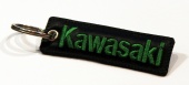 Брелок на ключи Kawasaki, черно-зеленый, 10х3 см.