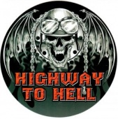 Praid Наклейка полноцветная "Highway to hell" (O14 см), наружная