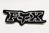 Нашивка - Fox, 10*4 см., черно-белая