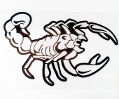 Praid наклейка "Скорпион №3", светоотражающая, 10х14 см