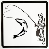 Praid наклейка "Рыбак 3", виниловая, 14х14 см