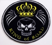 Нашивка Череп King of road, 10*9 см. 