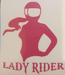 Наклейка вырезанная Praid "Lady Rider" розовый, 10*12 см
