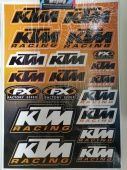 Комплект виниловых наклеек Praid "KTM racing", 25*35 см