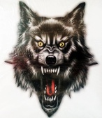 Praid наклейка "Волк №2", наружная полноцветная, 13х16 см