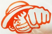 Praid наклейка "Оранжевый кулак", светоотражающая, 12х13 см