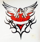 Praid наклейка "Девушка с крыльями", светоотражающая, 12х10 см