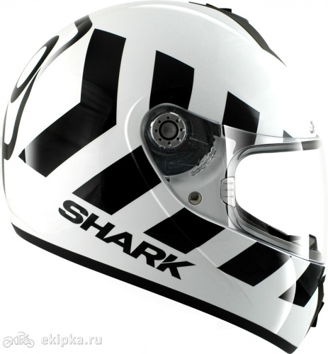 SHARK шлем S600 Pinlock No Panic, бело-черный
