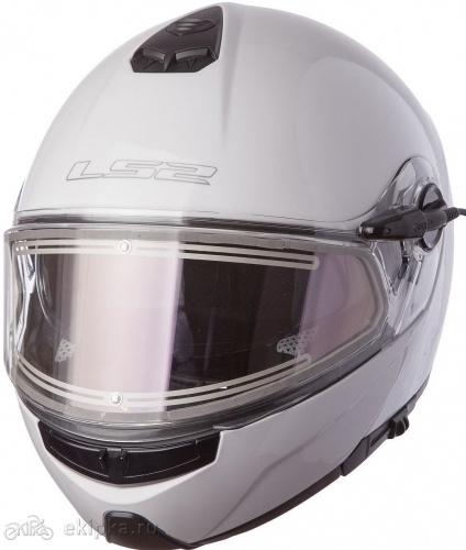 LS2 Мотошлем FF325 STROBE ELECTRIC SNOW, solid - white