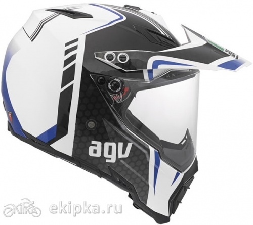 AGV Мотошлем AX-8 Dual EVO E05 multi gt, white/gunmetal/blue